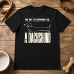 The Key to Happiness is a Dachshund T-Shirt