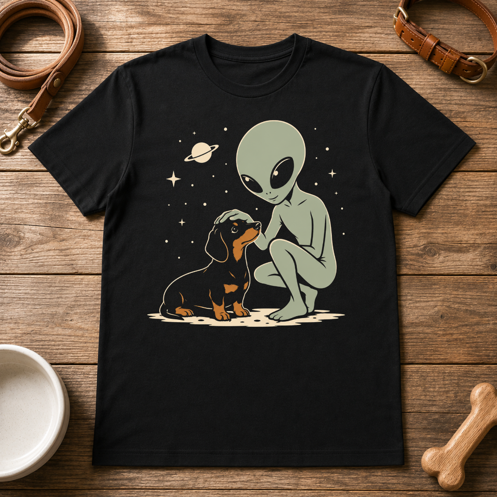 Dachshund and Alien T-Shirt