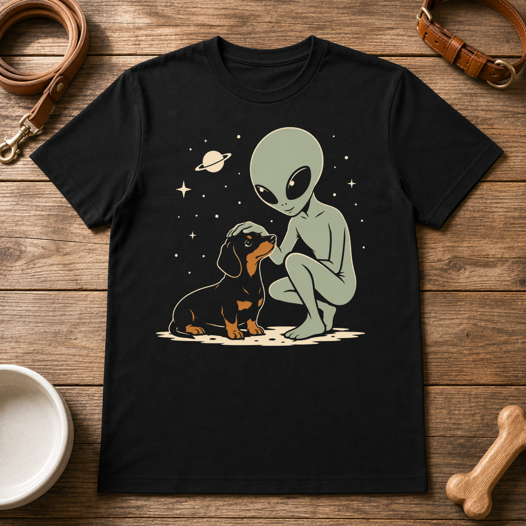 Dachshund and Alien T-Shirt