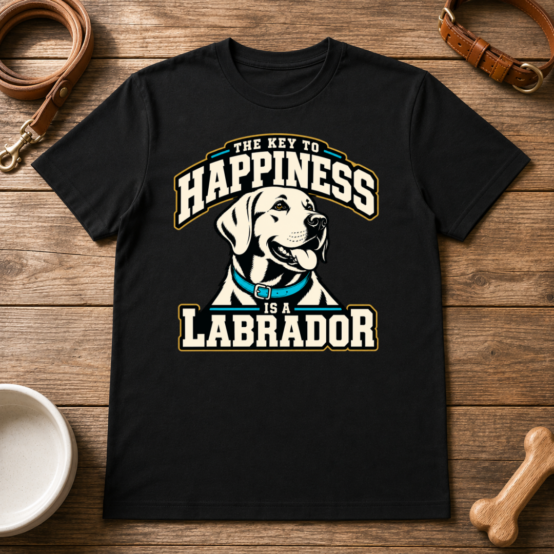 The Key to Happiness is a Labrador T-Shirt