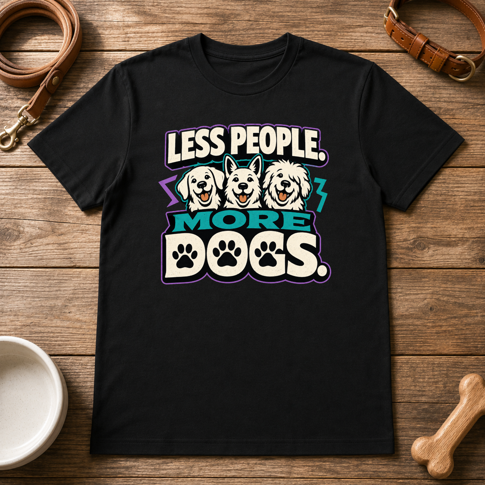 Less People More Dogs T-Shirt