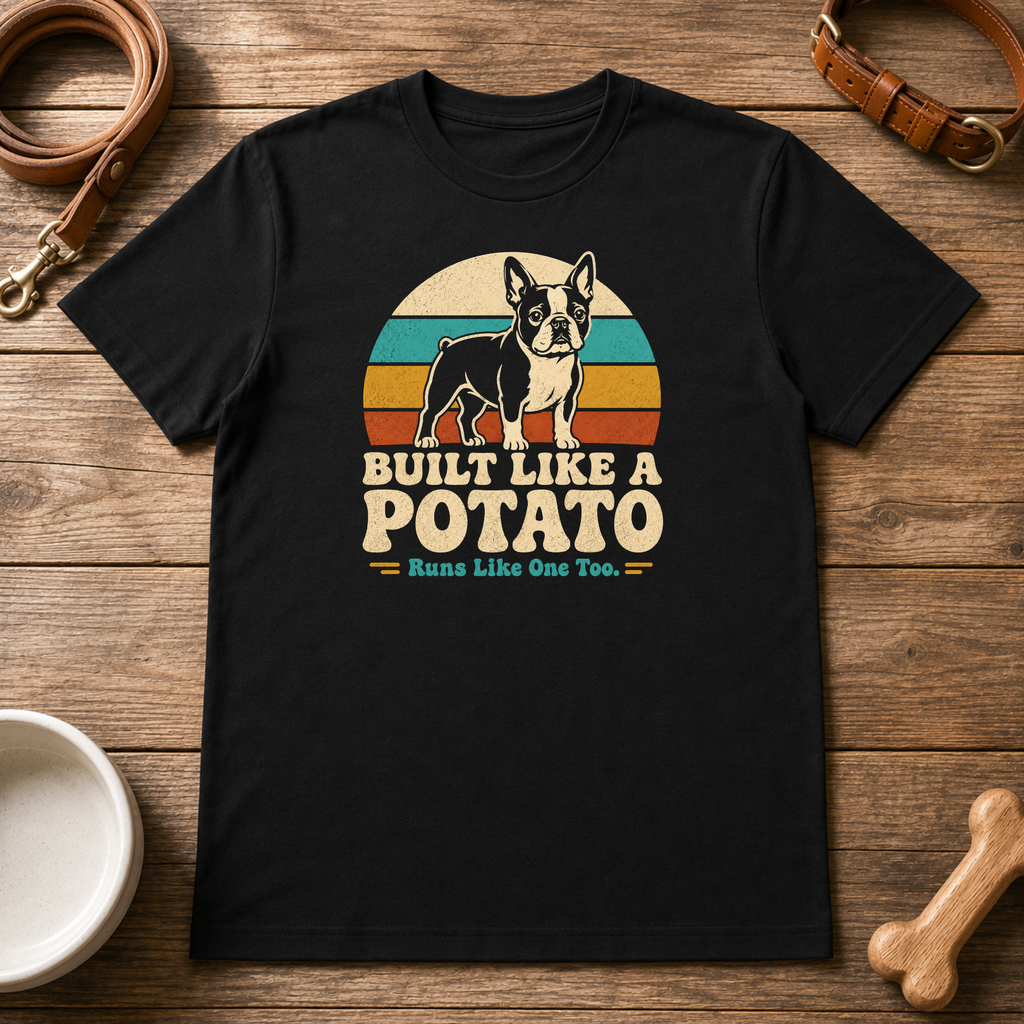 Built Like A Potato Boston Terrier T-Shirt
