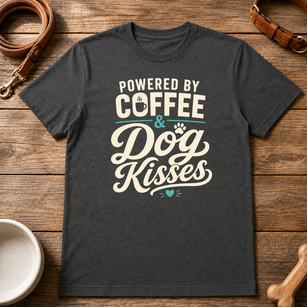 Powered by Coffee and Dog Kisses T-Shirt