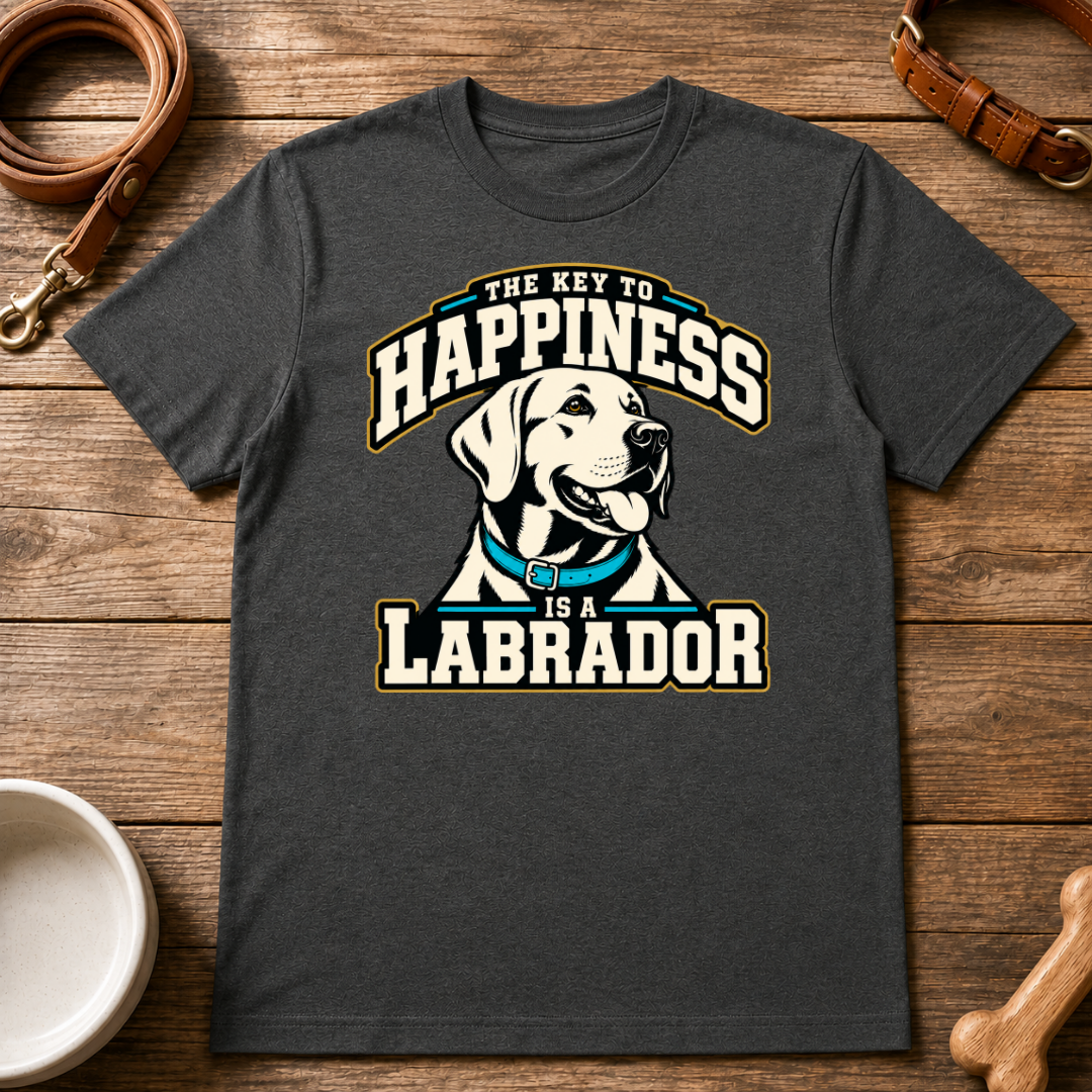 The Key to Happiness is a Labrador T-Shirt