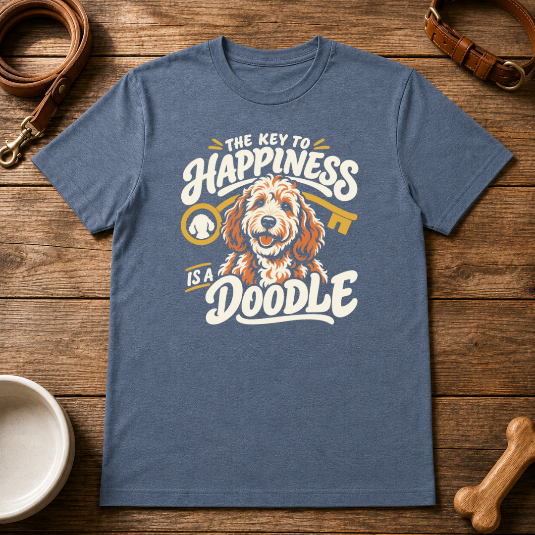 The Key to Happiness is a Doodle T-Shirt