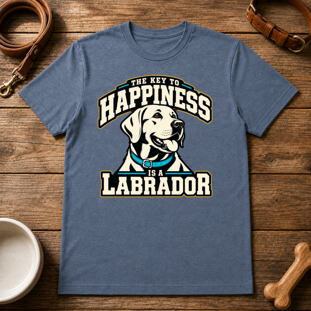The Key to Happiness is a Labrador T-Shirt