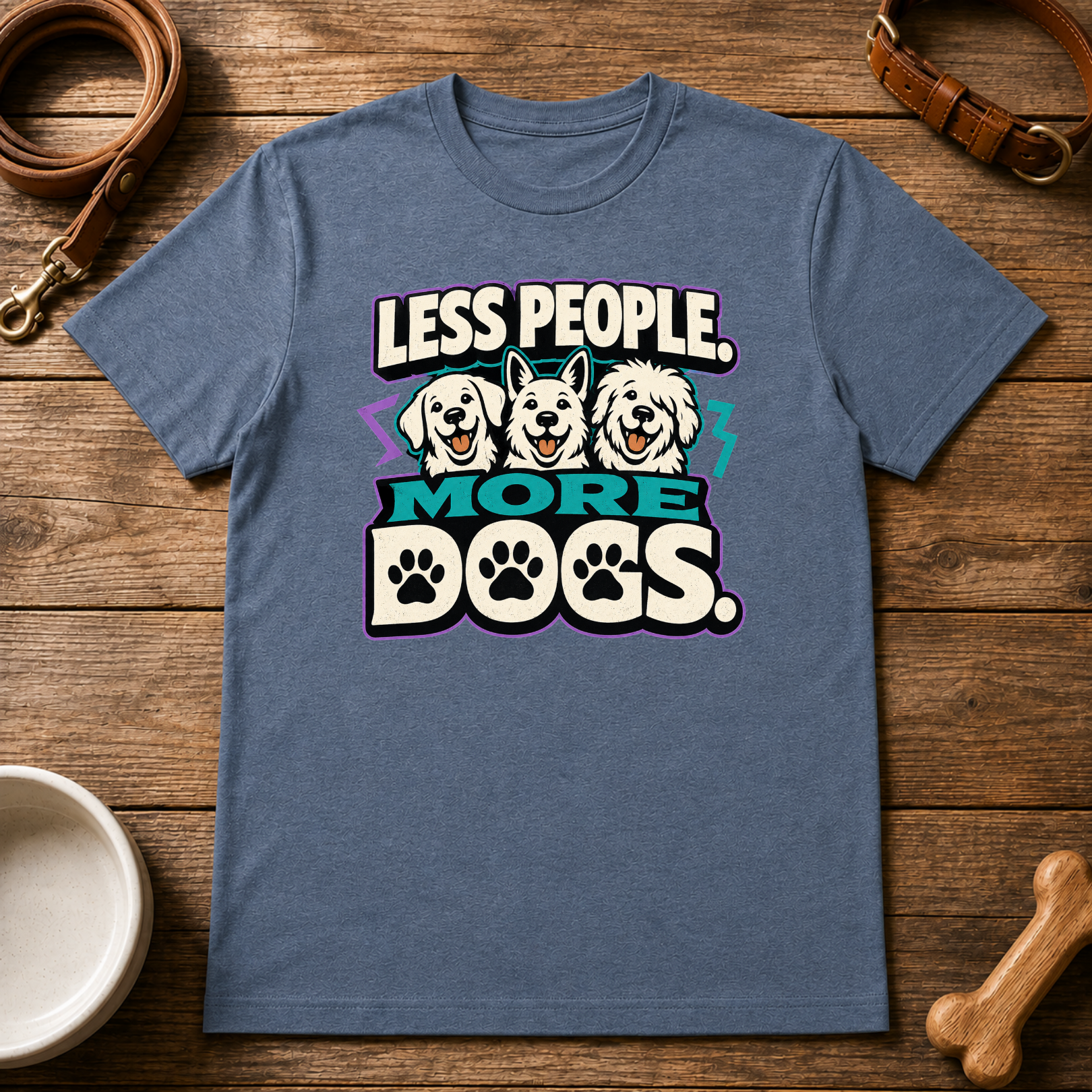 Less People More Dogs T-Shirt