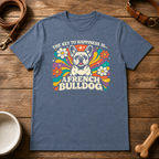 The Key to Happiness is a French Bulldog T-Shirt