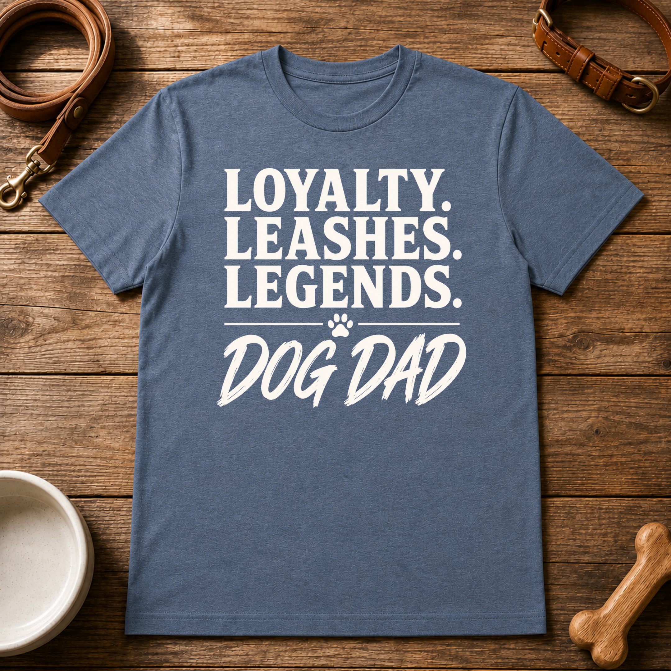 Loyalty. Leashes. Legends. Dog Dad T-Shirt