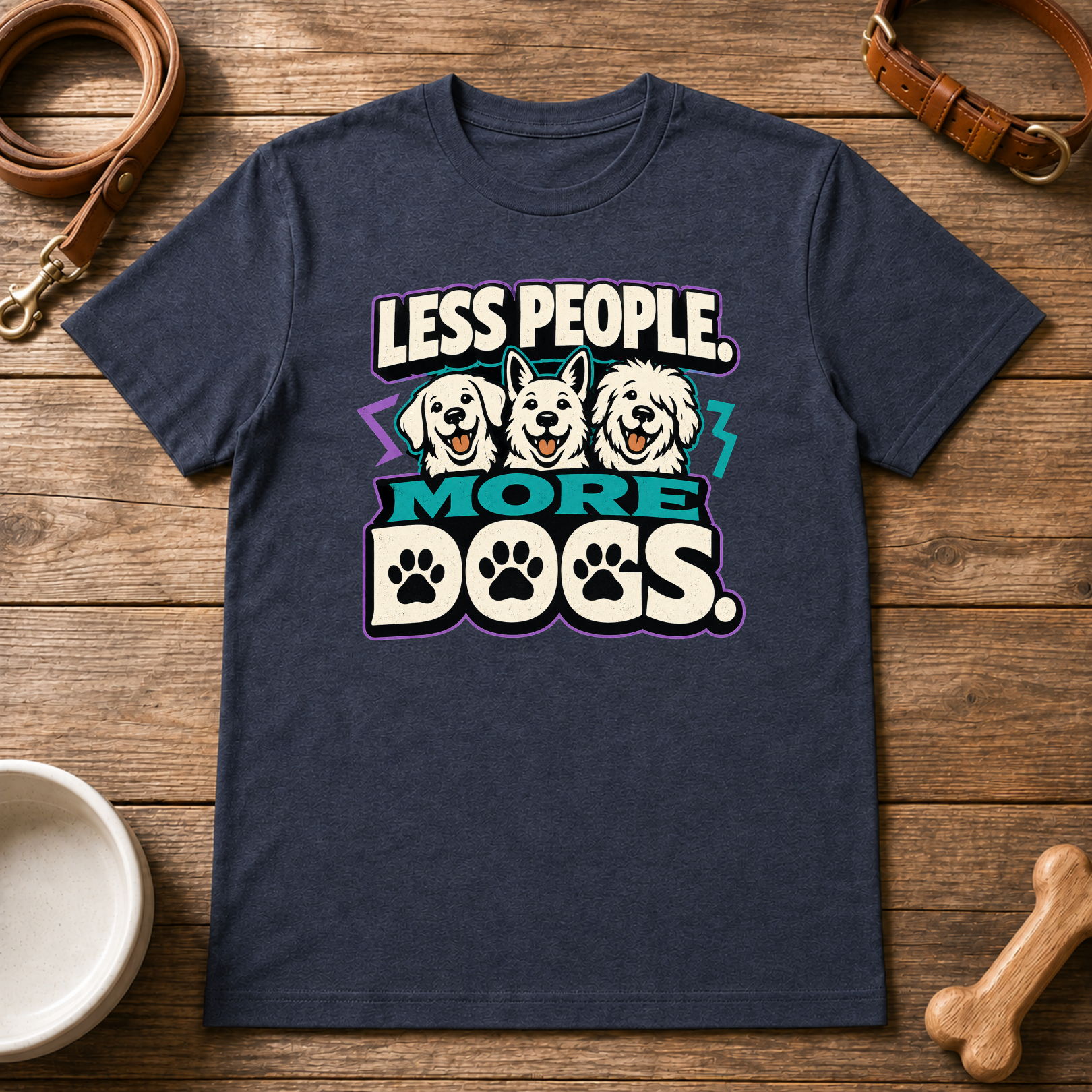 Less People More Dogs T-Shirt