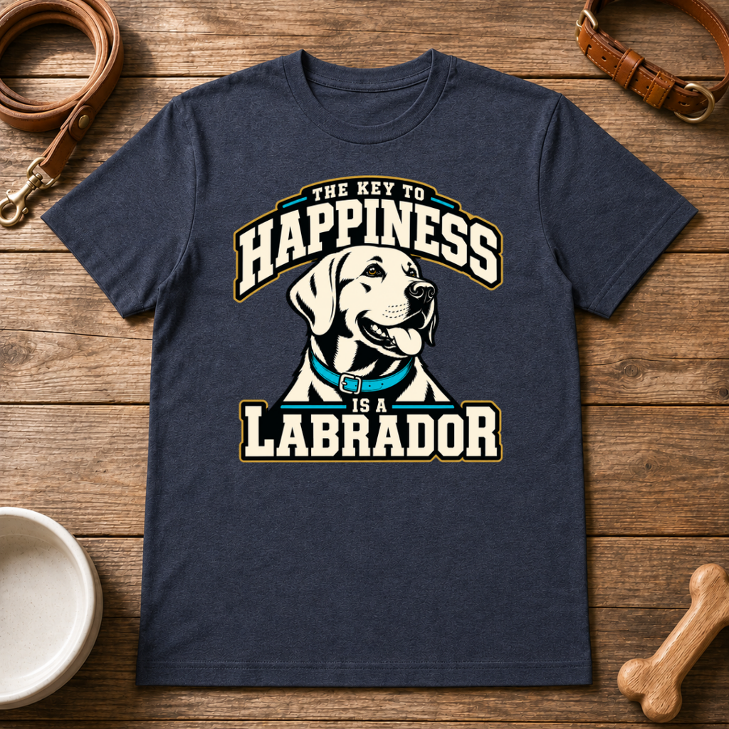 The Key to Happiness is a Labrador T-Shirt