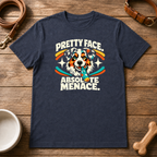 Australian Shepherd Pretty Face. Absolute Menace. T-Shirt