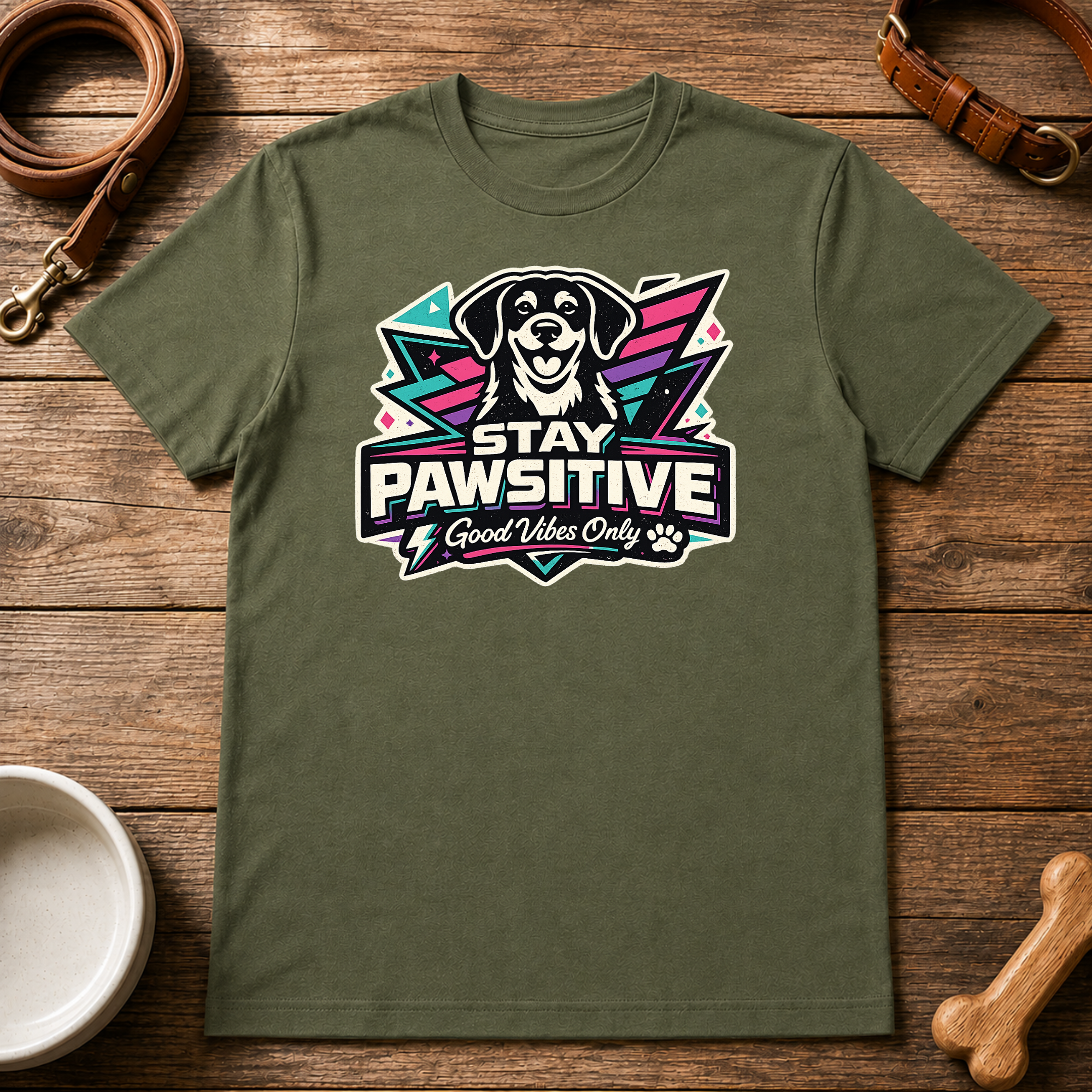Stay Pawsitive T-Shirt