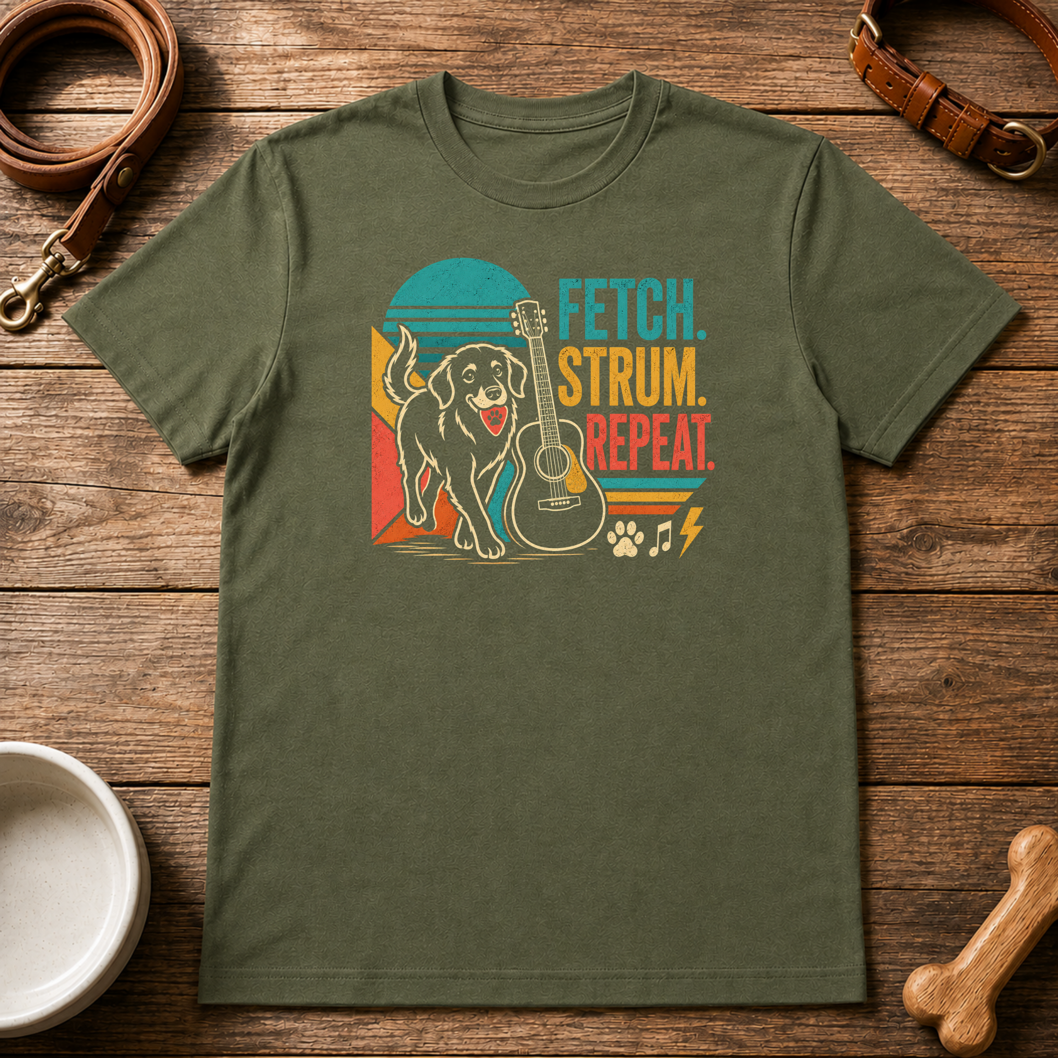 Fetch. Strum. Repeat. T-Shirt