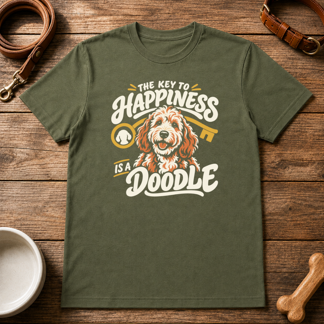 The Key to Happiness is a Doodle T-Shirt