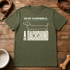The Key to Happiness is a Dachshund T-Shirt