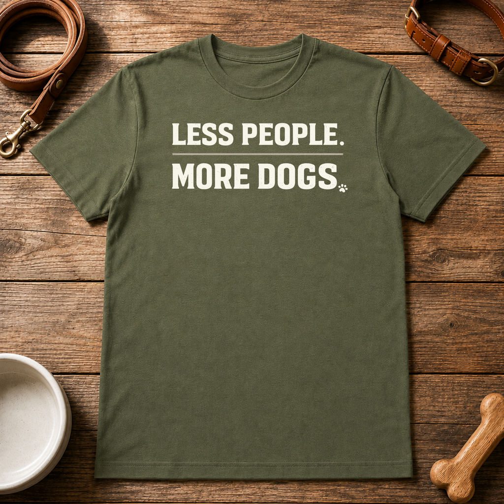 Less People More Dogs T-Shirt