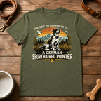 The Key to Happiness is a German Shorthaired Pointer T-Shirt