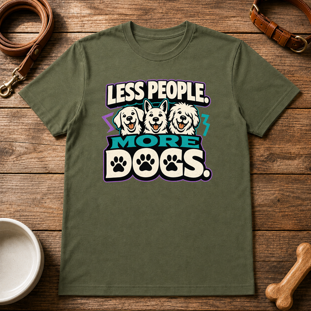 Less People More Dogs T-Shirt