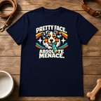 Australian Shepherd Pretty Face. Absolute Menace. T-Shirt