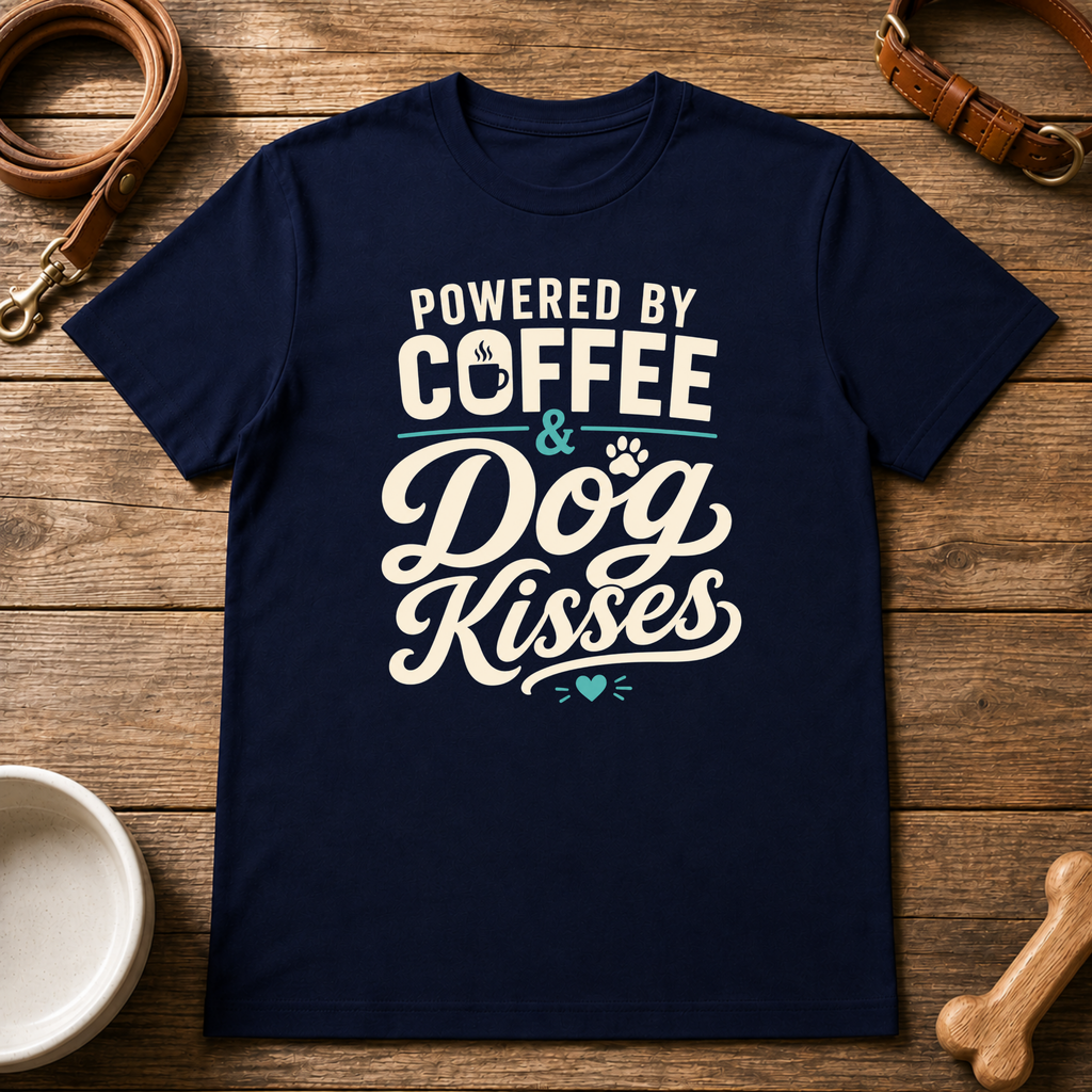 Powered by Coffee and Dog Kisses T-Shirt