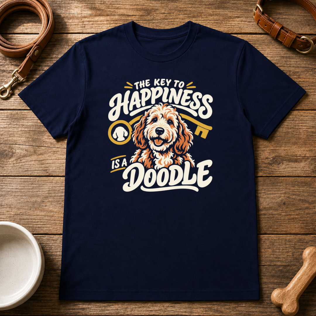 The Key to Happiness is a Doodle T-Shirt