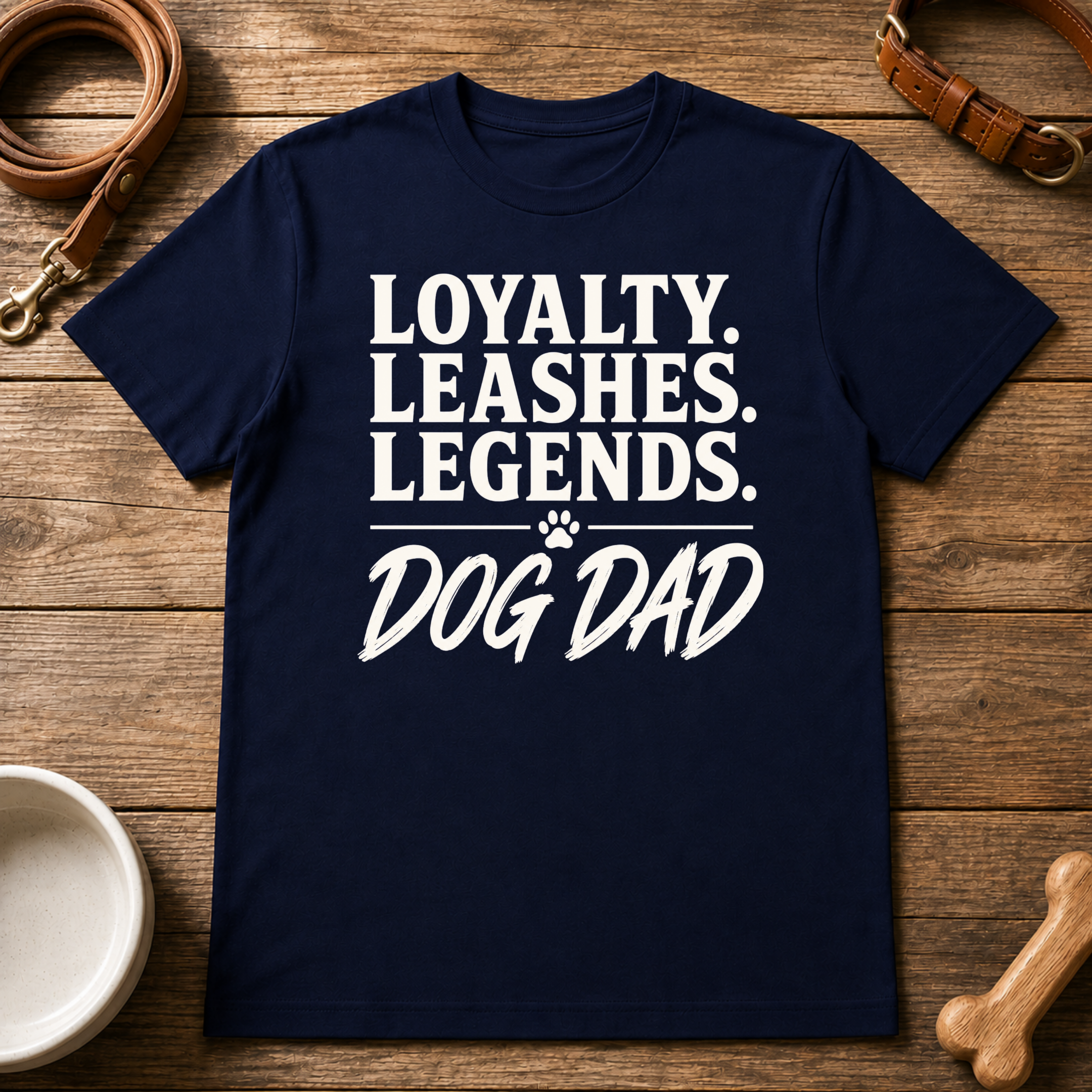 Loyalty. Leashes. Legends. Dog Dad T-Shirt