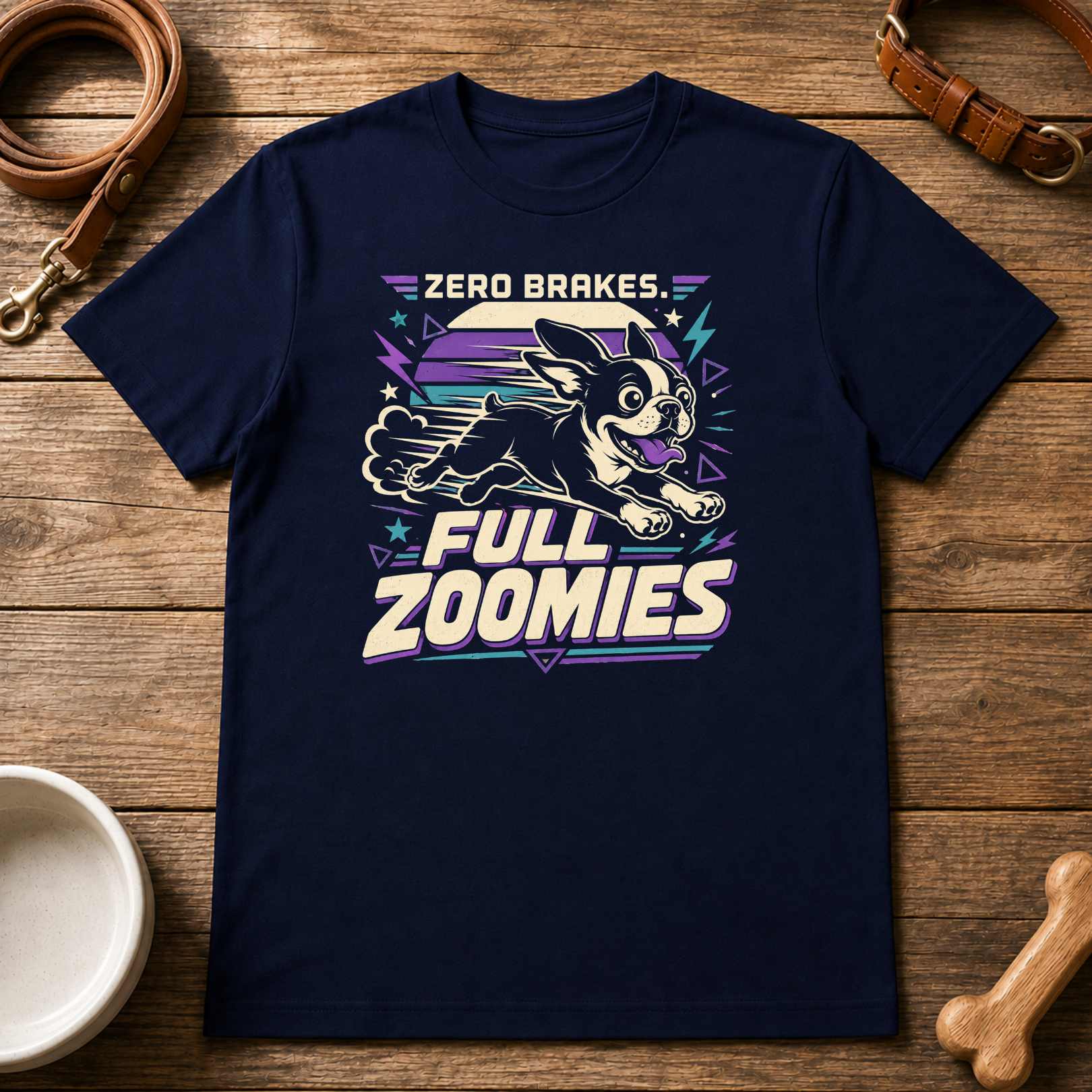 Boston Terrier Zero Brakes T-Shirt