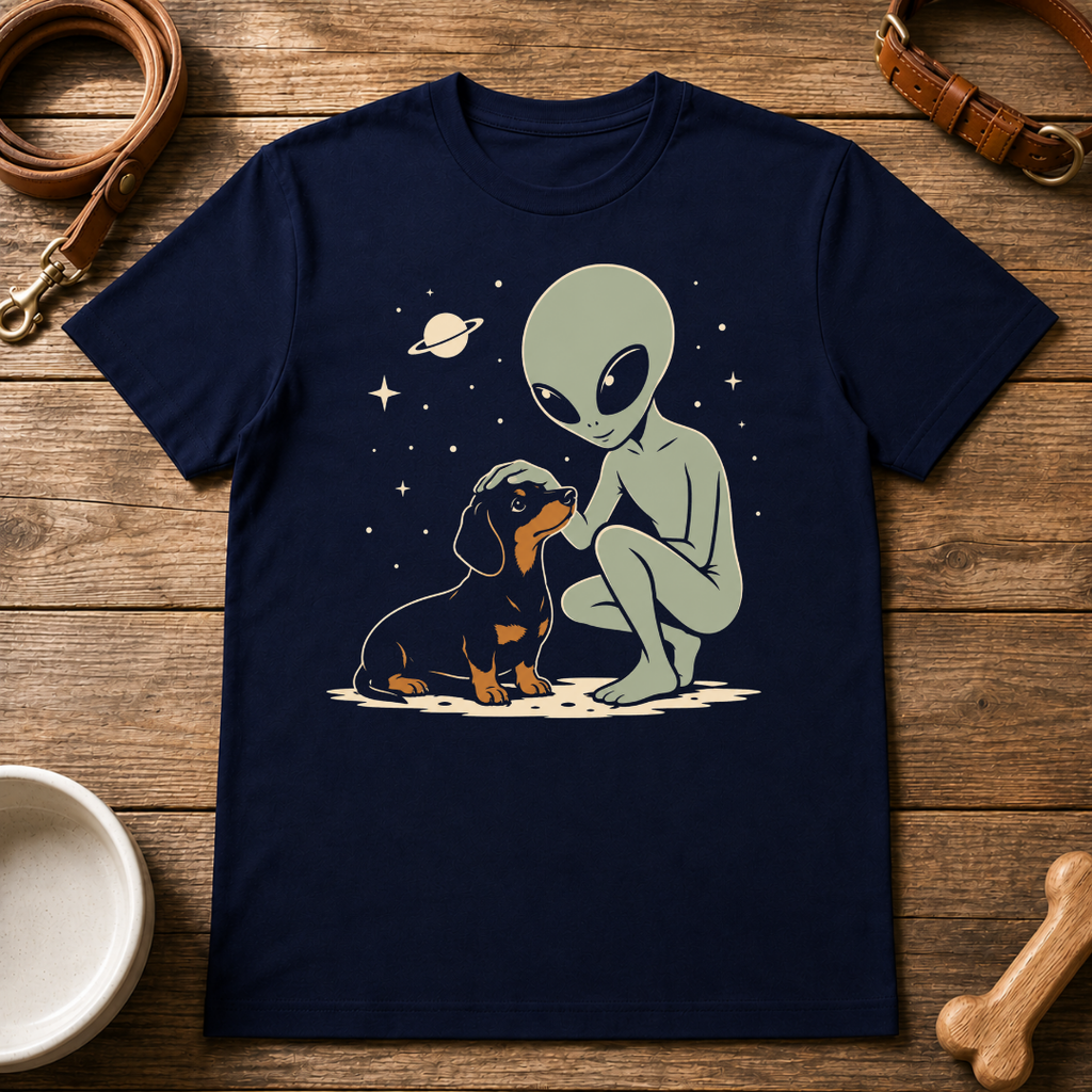 Dachshund and Alien T-Shirt