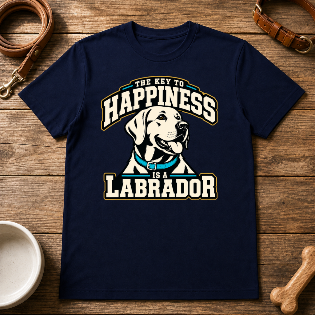 The Key to Happiness is a Labrador T-Shirt