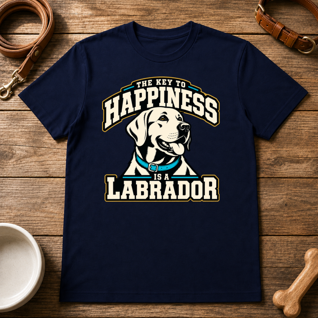 The Key to Happiness is a Labrador T-Shirt