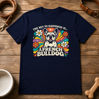 The Key to Happiness is a French Bulldog T-Shirt