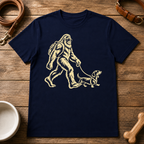 Bigfoot Walking Dachshund T-Shirt
