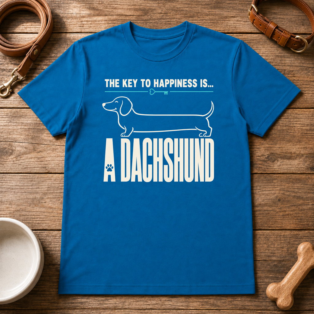 The Key to Happiness is a Dachshund T-Shirt