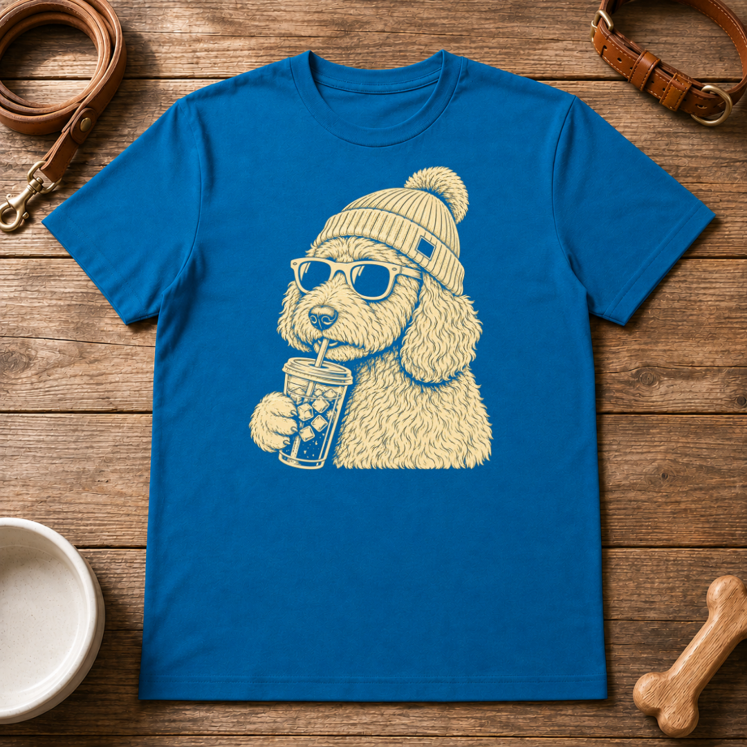 Doodle Drinking Iced Coffee T-Shirt