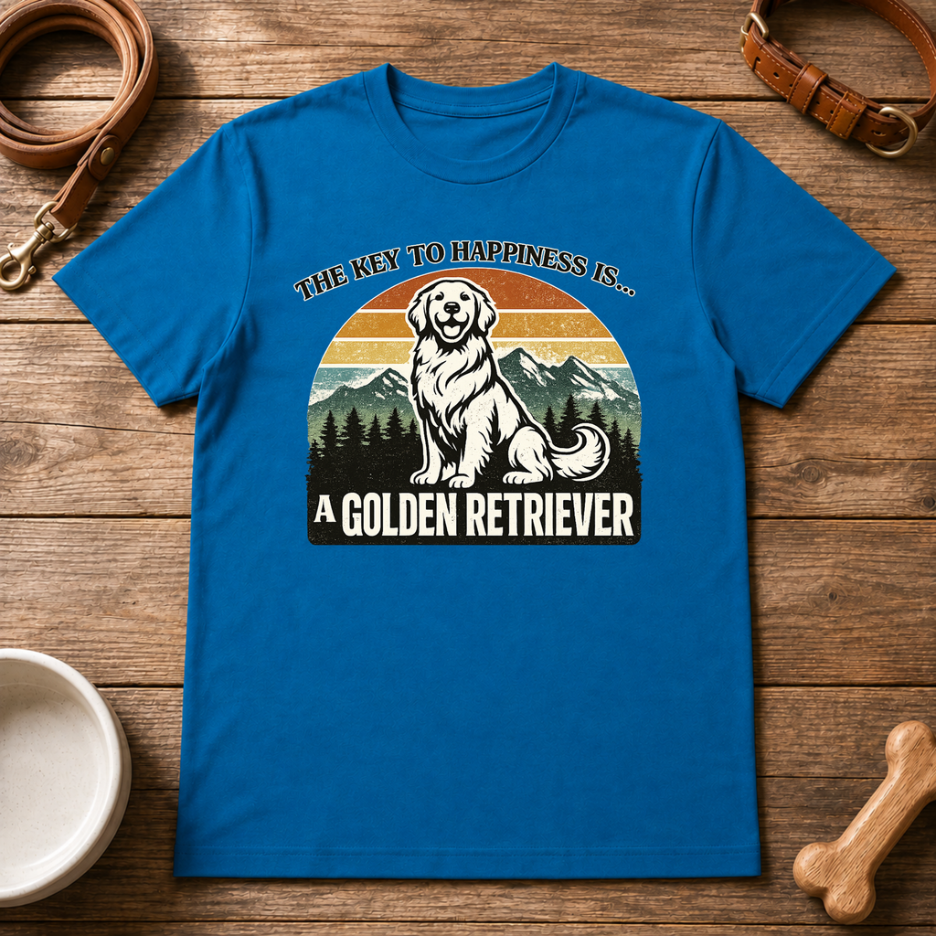 The Key to Happiness is a Golden Retriever T-Shirt