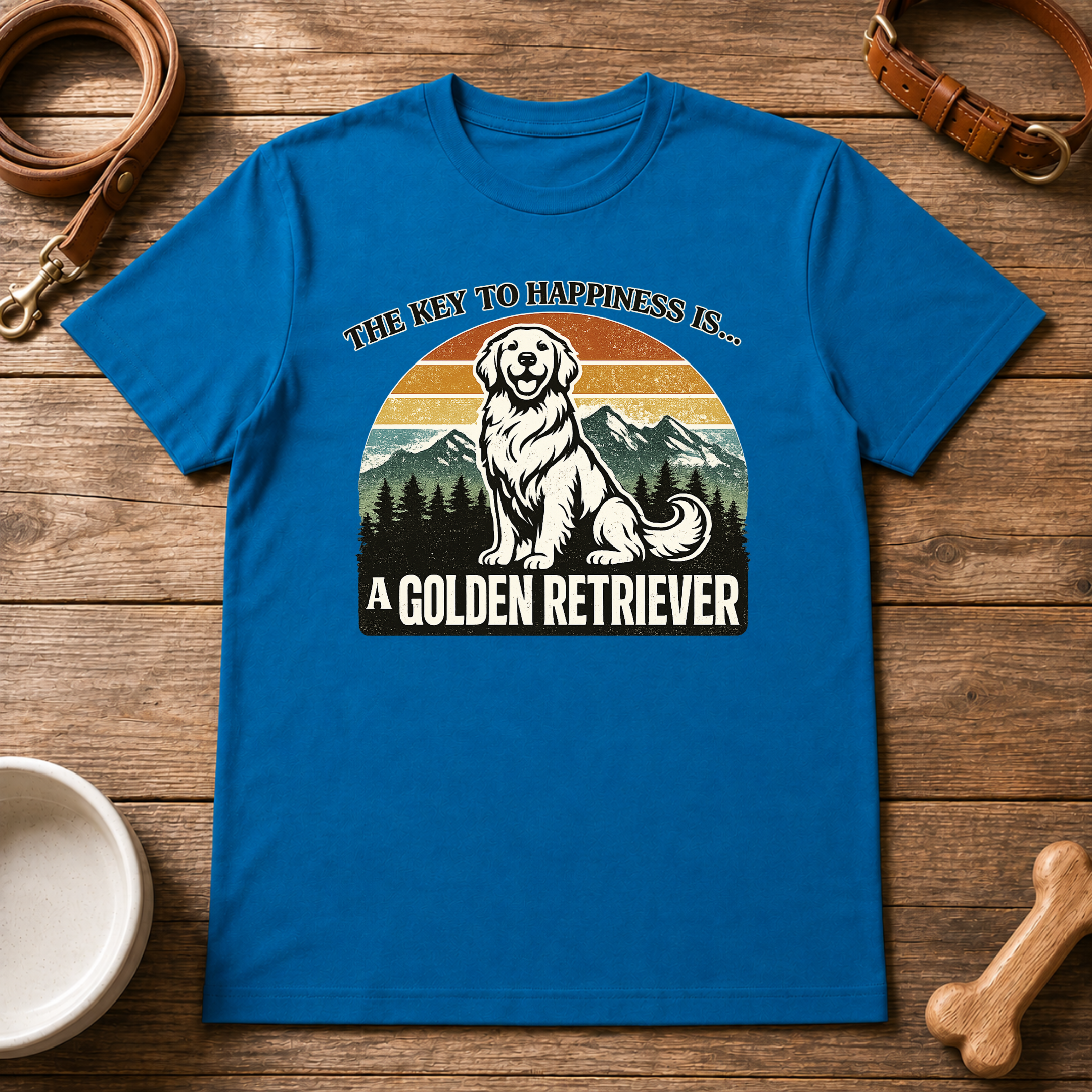 The Key to Happiness is a Golden Retriever T-Shirt