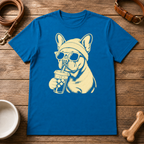 French Bulldog Drinking Iced CoffeeT-Shirt