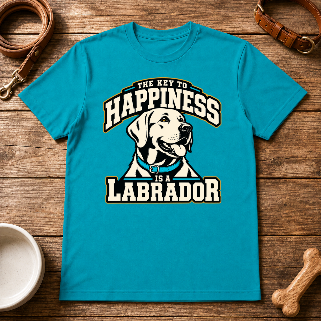 The Key to Happiness is a Labrador T-Shirt