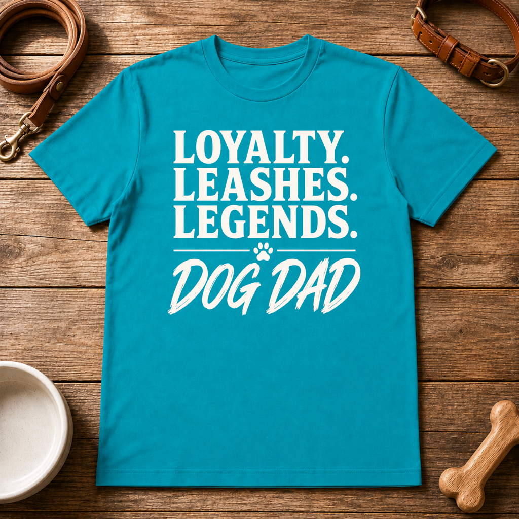 Loyalty. Leashes. Legends. Dog Dad T-Shirt