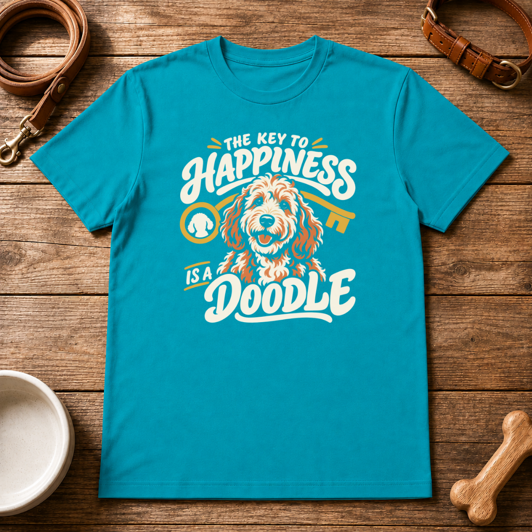 The Key to Happiness is a Doodle T-Shirt