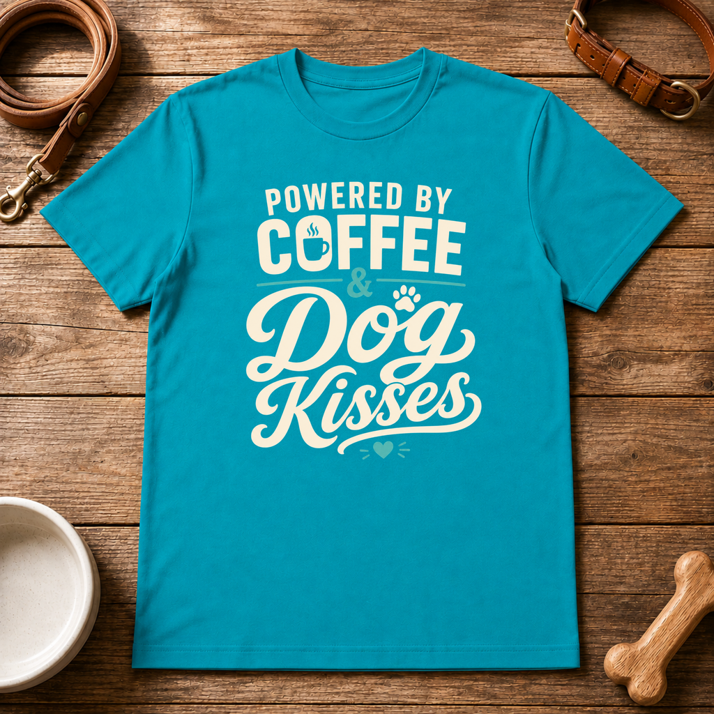 Powered by Coffee and Dog Kisses T-Shirt