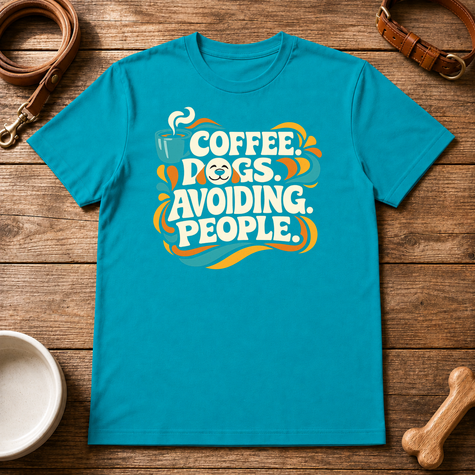Coffee, Dogs, and Avoiding People T-Shirt