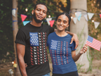 The Furbaby Inn American Dog Flag Short sleeve t-shirt