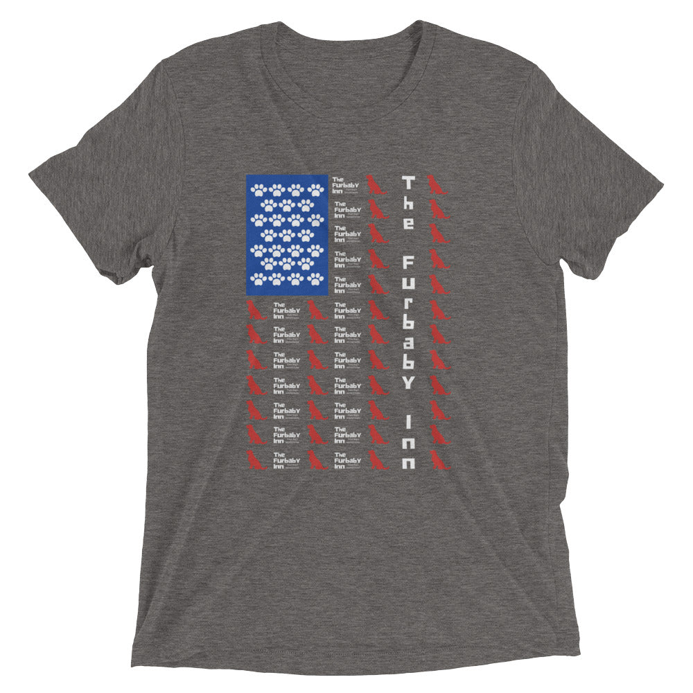 The Furbaby Inn American Dog Flag Short sleeve t-shirt
