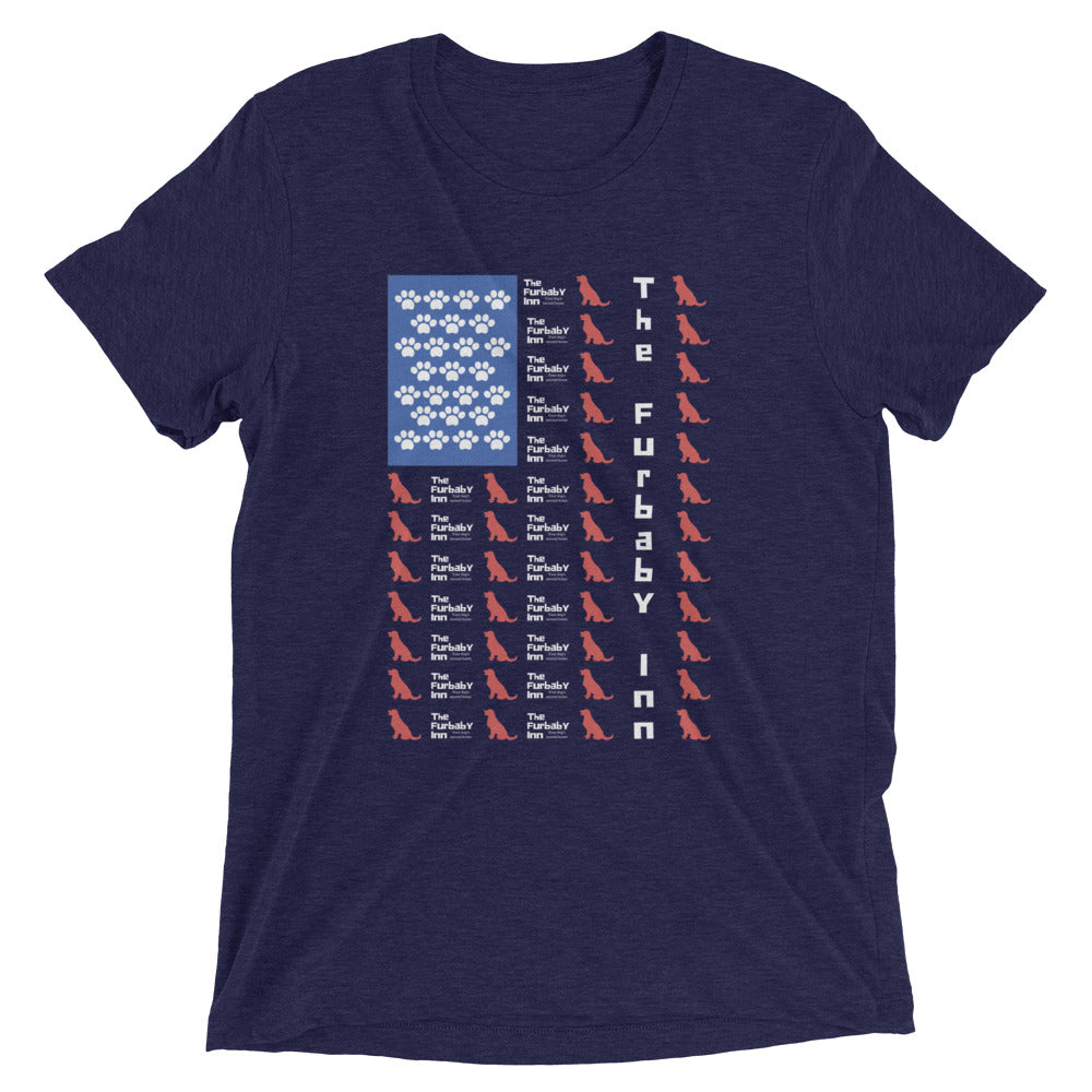 The Furbaby Inn American Dog Flag Short sleeve t-shirt